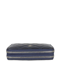 Chanel CC Double Zip Compact Wallet Patent