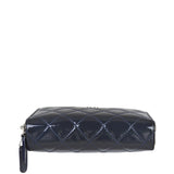 Chanel CC Double Zip Compact Wallet Patent