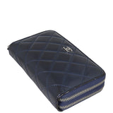 Chanel CC Double Zip Compact Wallet Patent