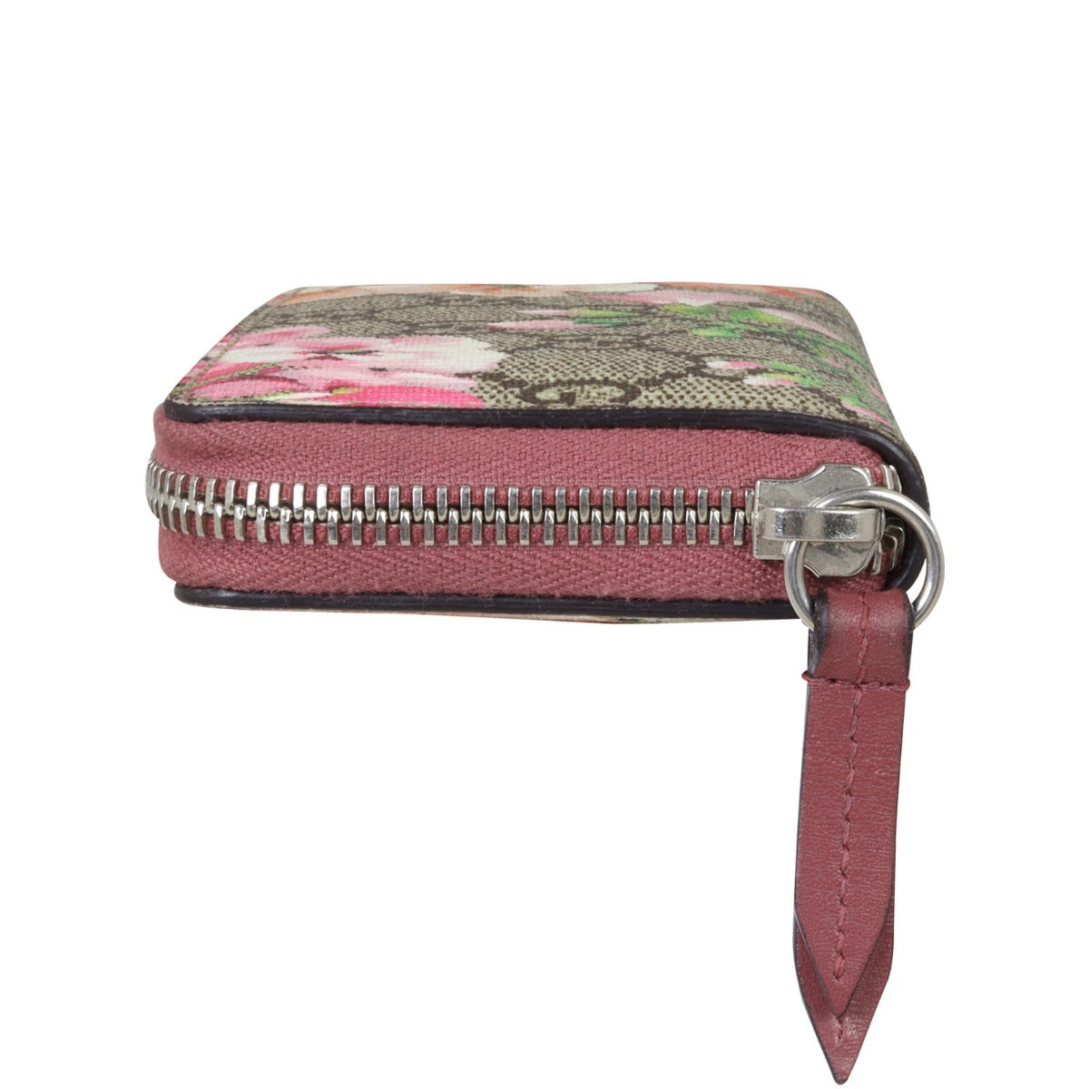 Gucci GG Supreme Blooms Compact Wallet Side