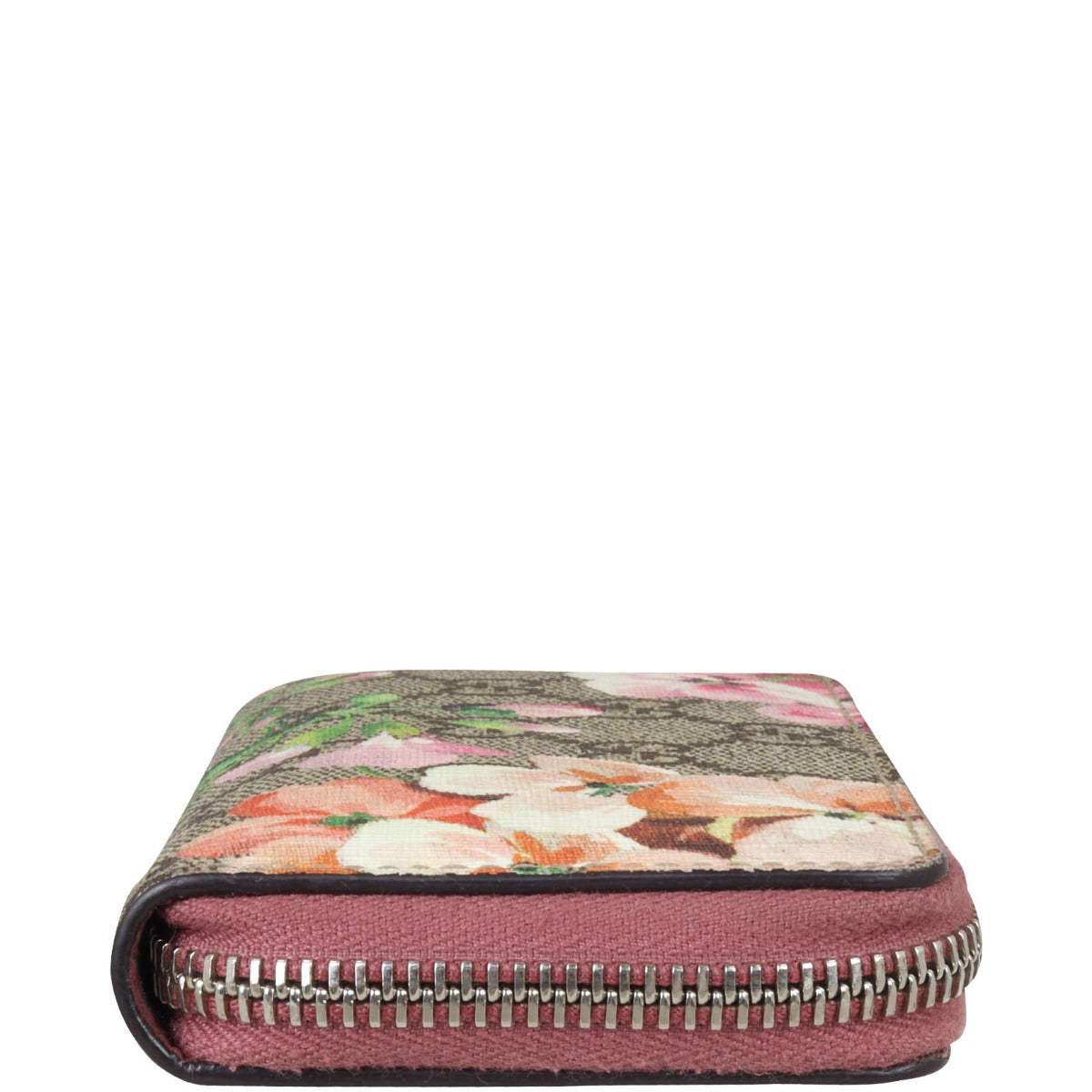 Gucci GG Supreme Blooms Compact Wallet Side