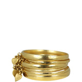 Chanel Vintage Gold Bangle Set  Side