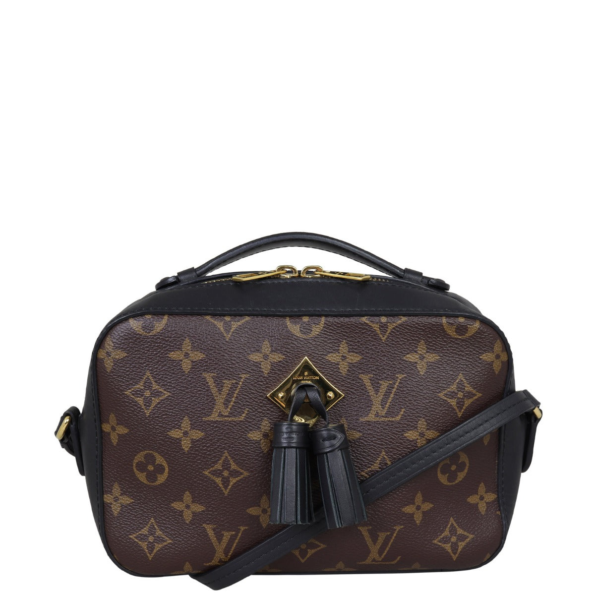 Louis Vuitton Saintonge Monogram Noir  Front with Strap