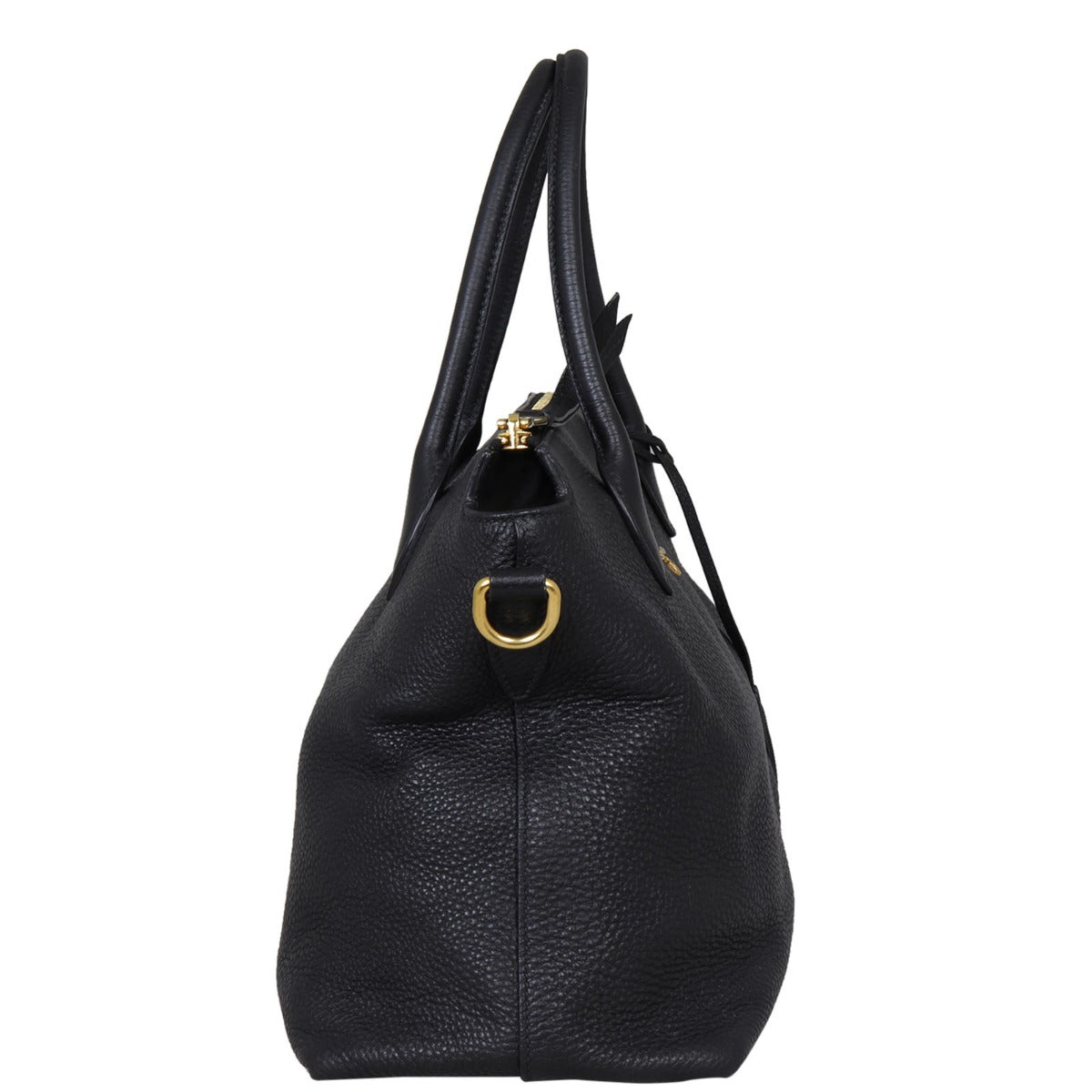 Prada Vitello Daino Zip Tote Side