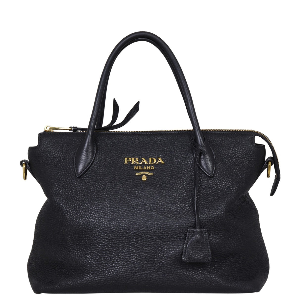 Prada Vitello Daino Zip Tote Front 