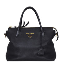 Prada Vitello Daino Zip Tote Front 
