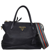 Prada Vitello Daino Zip Tote Front with Strap