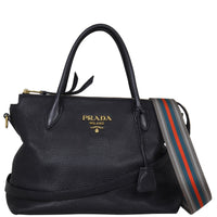 Prada Vitello Daino Zip Tote Front with Strap