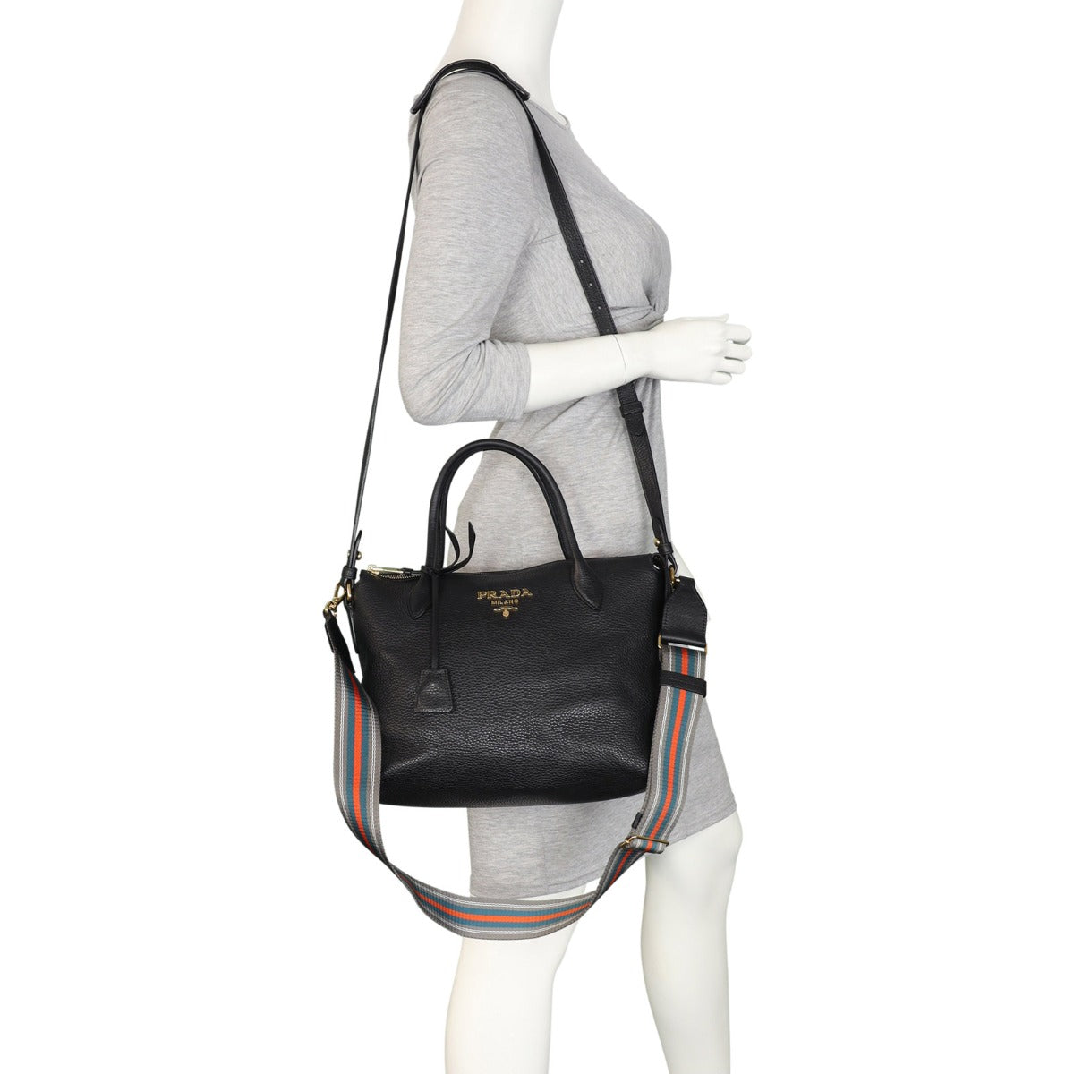 Prada Vitello Daino Zip Tote Mannequin