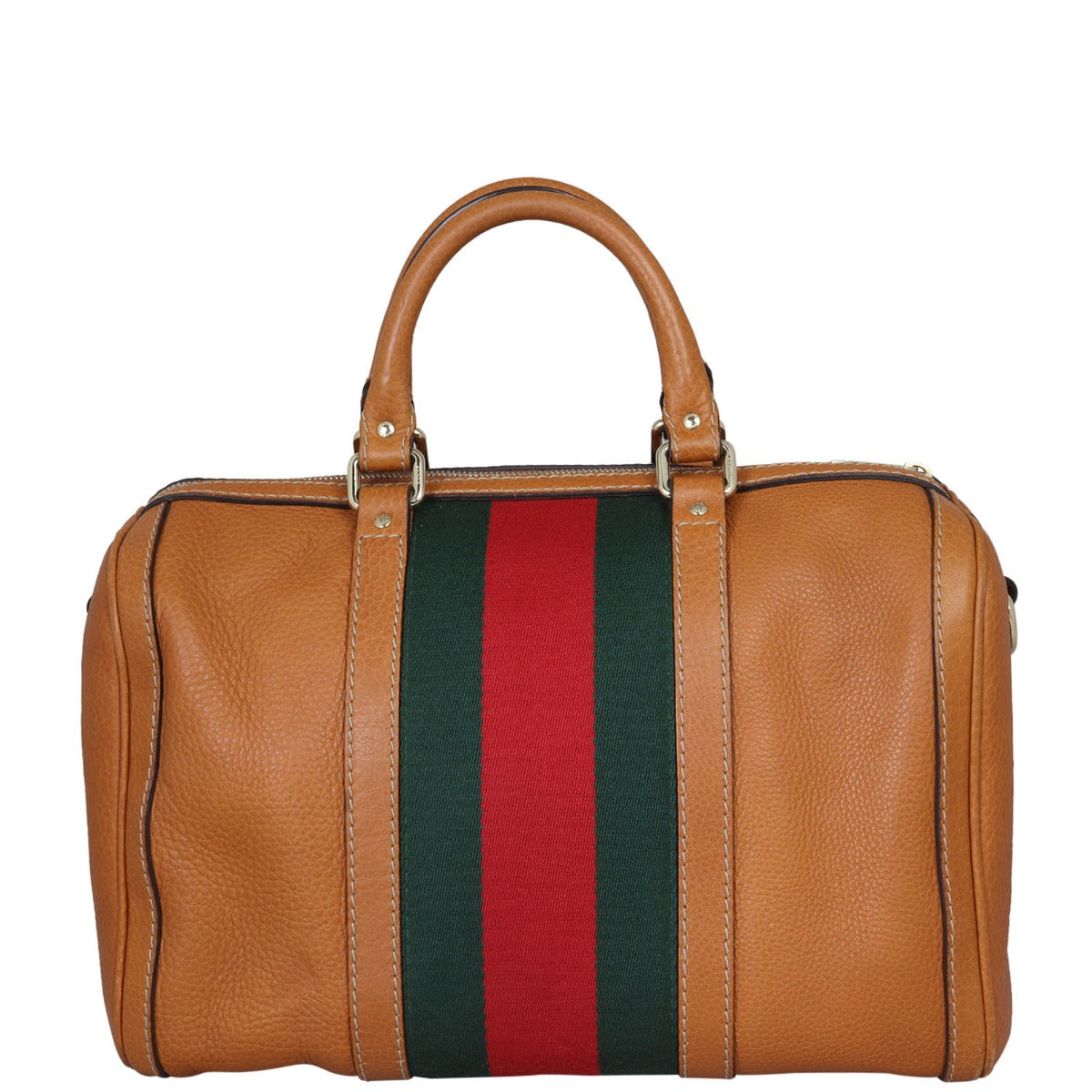 Gucci Vintage Web Boston Bag Medium Front