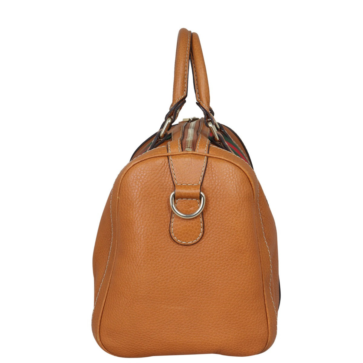 Gucci Vintage Web Boston Bag Medium Side