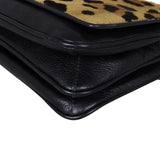 Prada Leopard Pony Hair Chain Flap Bag Corner Closeup