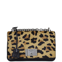 Prada Leopard Pony Hair Chain Flap Bag Front