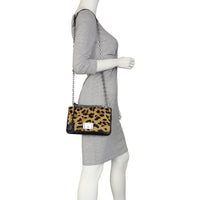 Prada Leopard Pony Hair Chain Flap Bag Mannequin