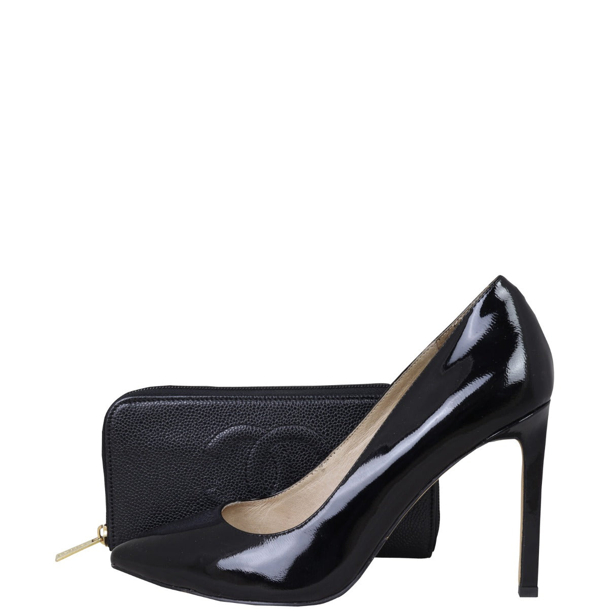 Chanel CC Timeless Zip Around Wallet Shoe