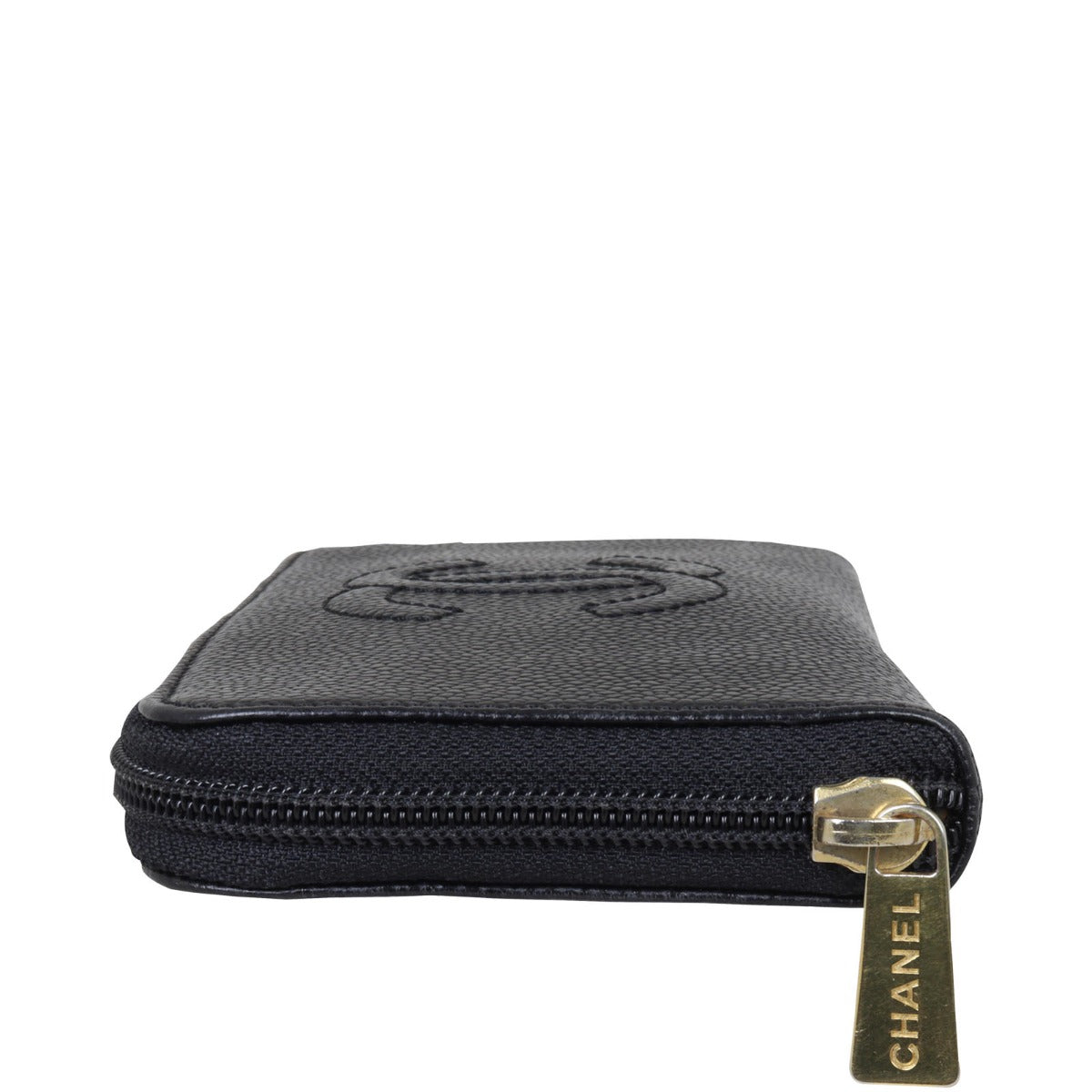 Chanel CC Timeless Zip Around Wallet Side