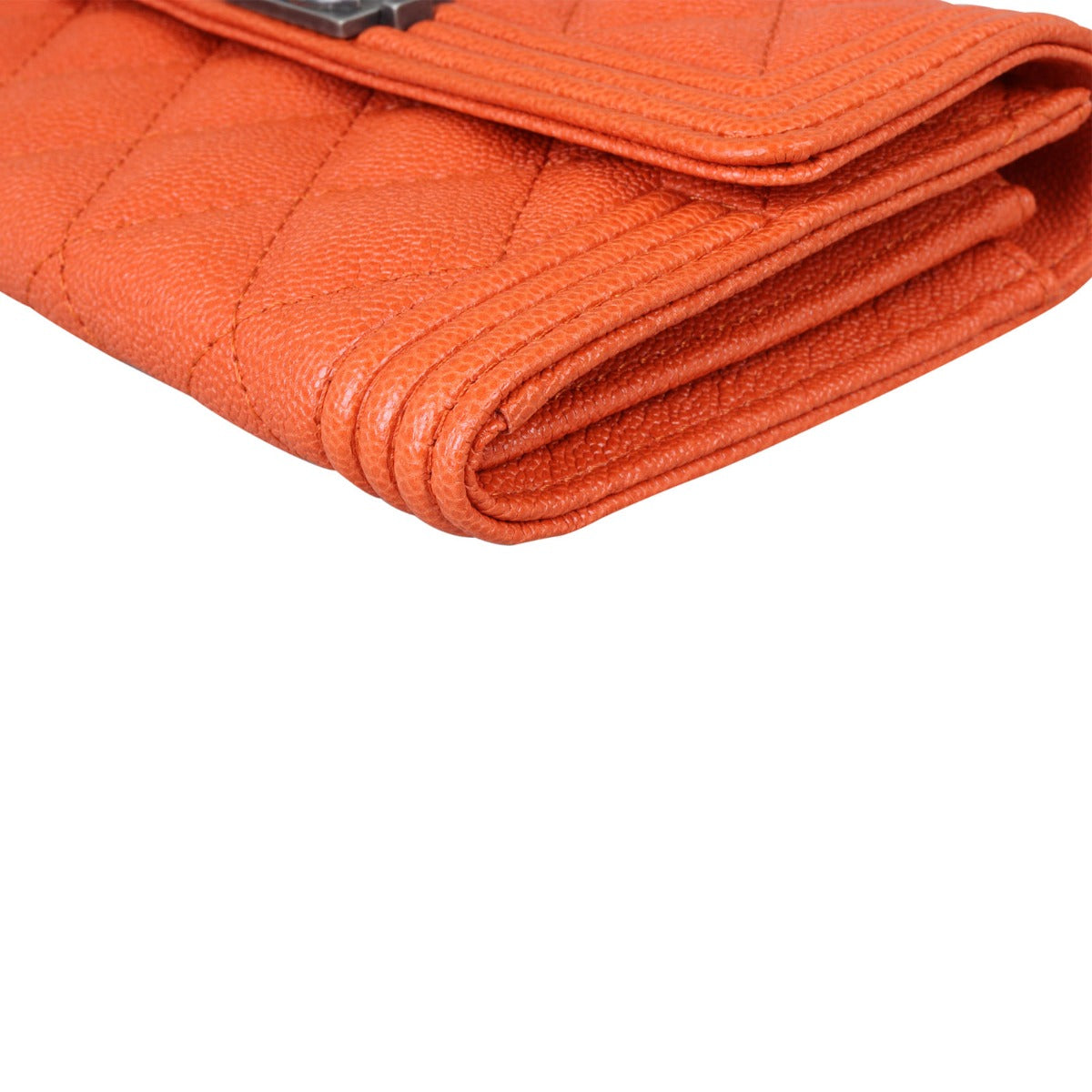 Chanel Boy Compact Wallet Corner Closeup