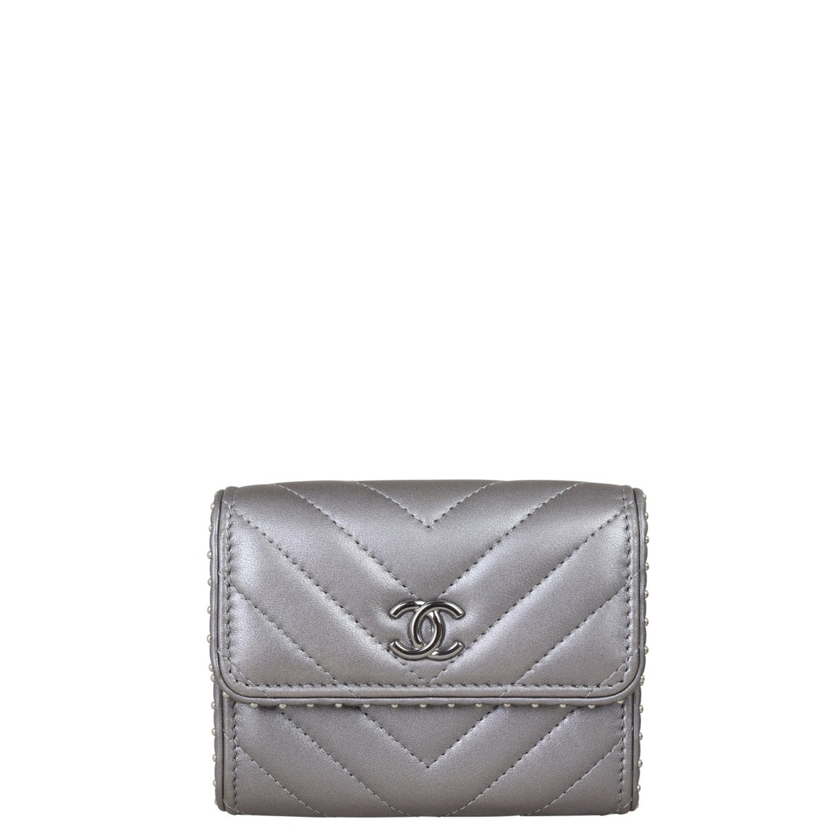 Chanel CC Chevron Cardholder Front