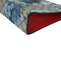 Gucci GG Supreme Blooms Zip Cosmetic Pouch Corner Closeup