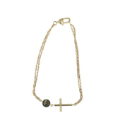 Gucci 18k Yellow Gold Cross Bracelet Back