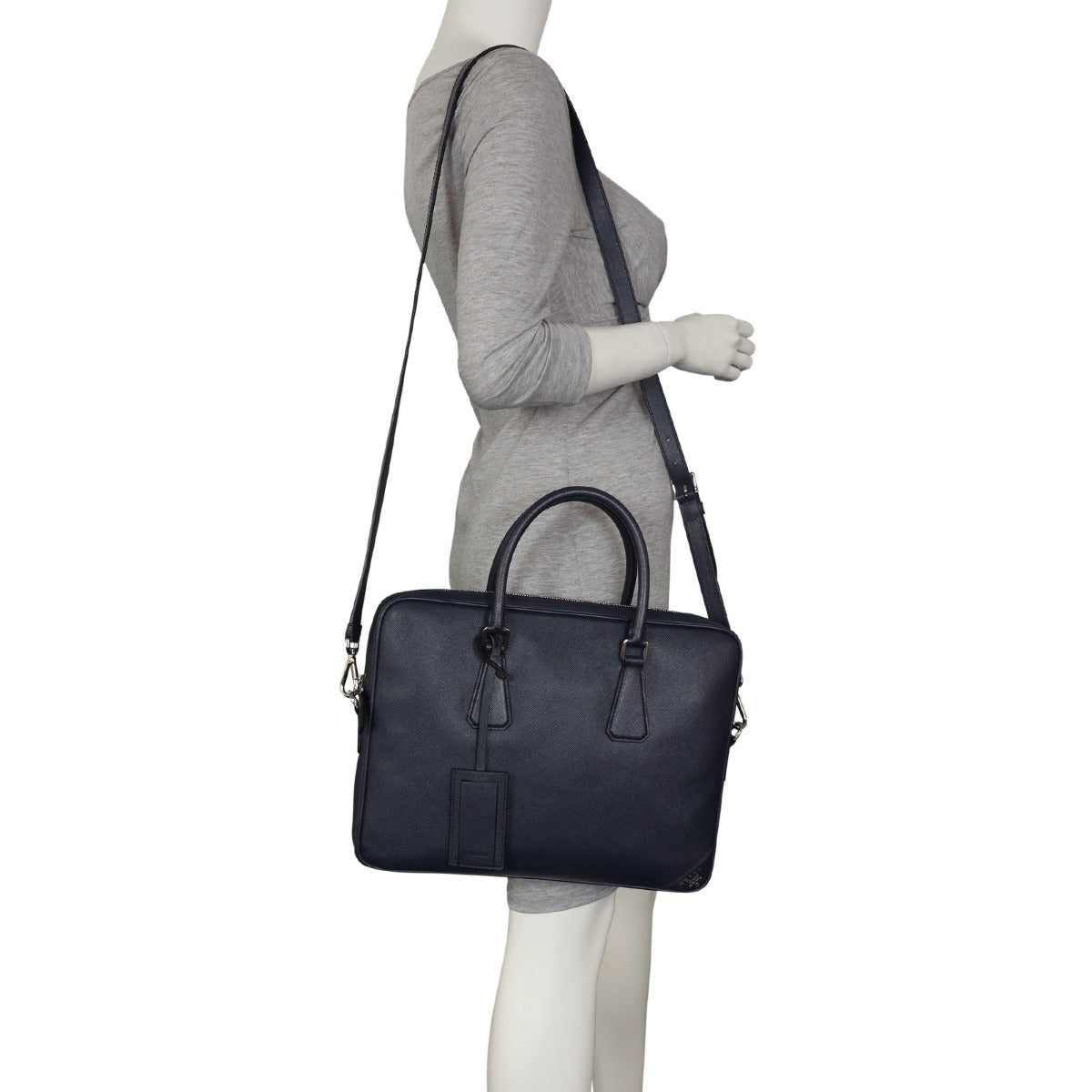 Prada Saffiano Zip Briefcase Bag Mannequin
