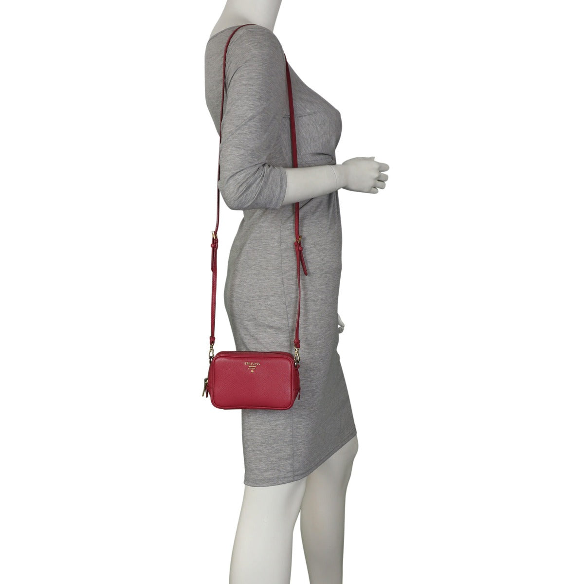 Prada Saffiano Camera Bag Mini Mannequin