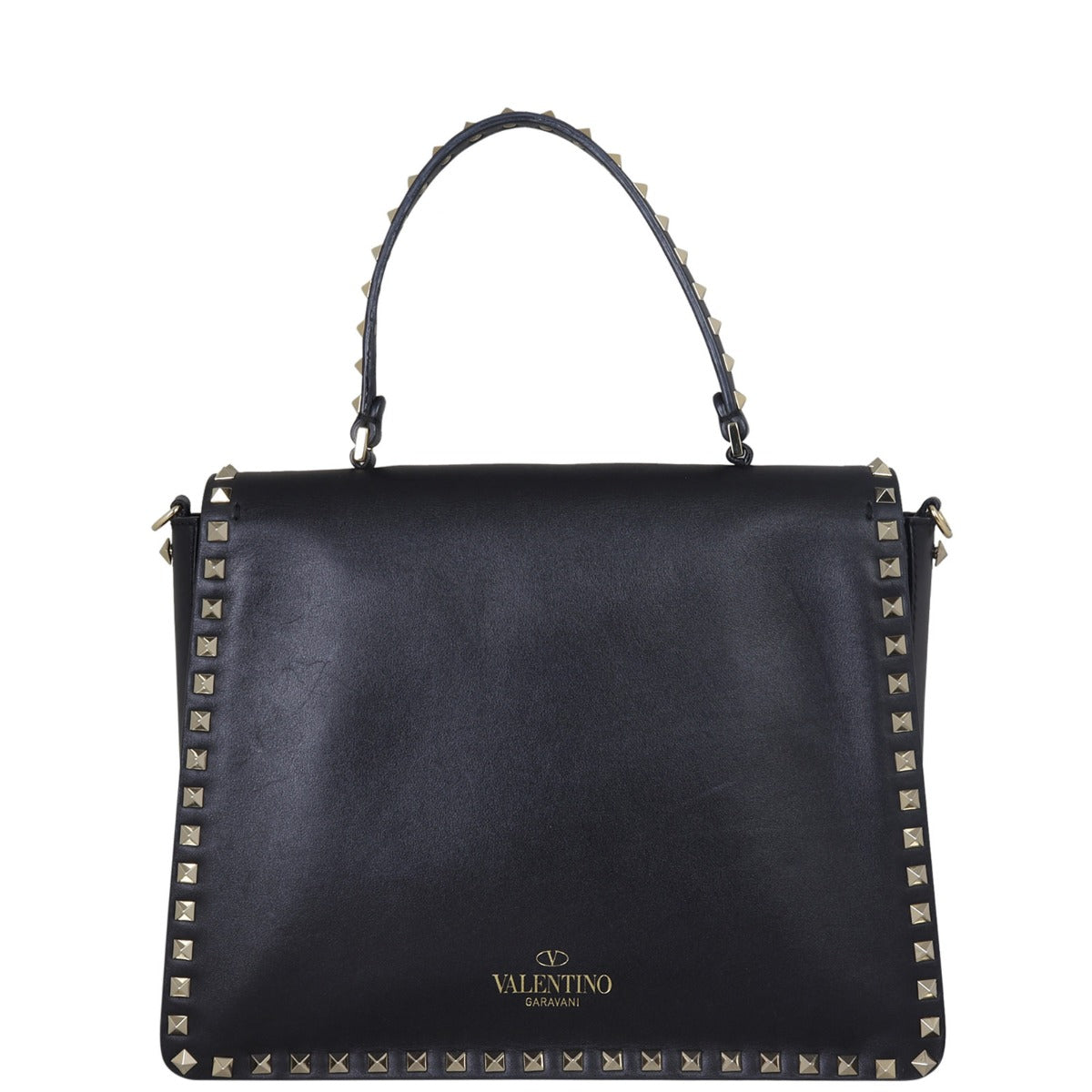 Valentino Vitello Rockstud Flap Bag Back