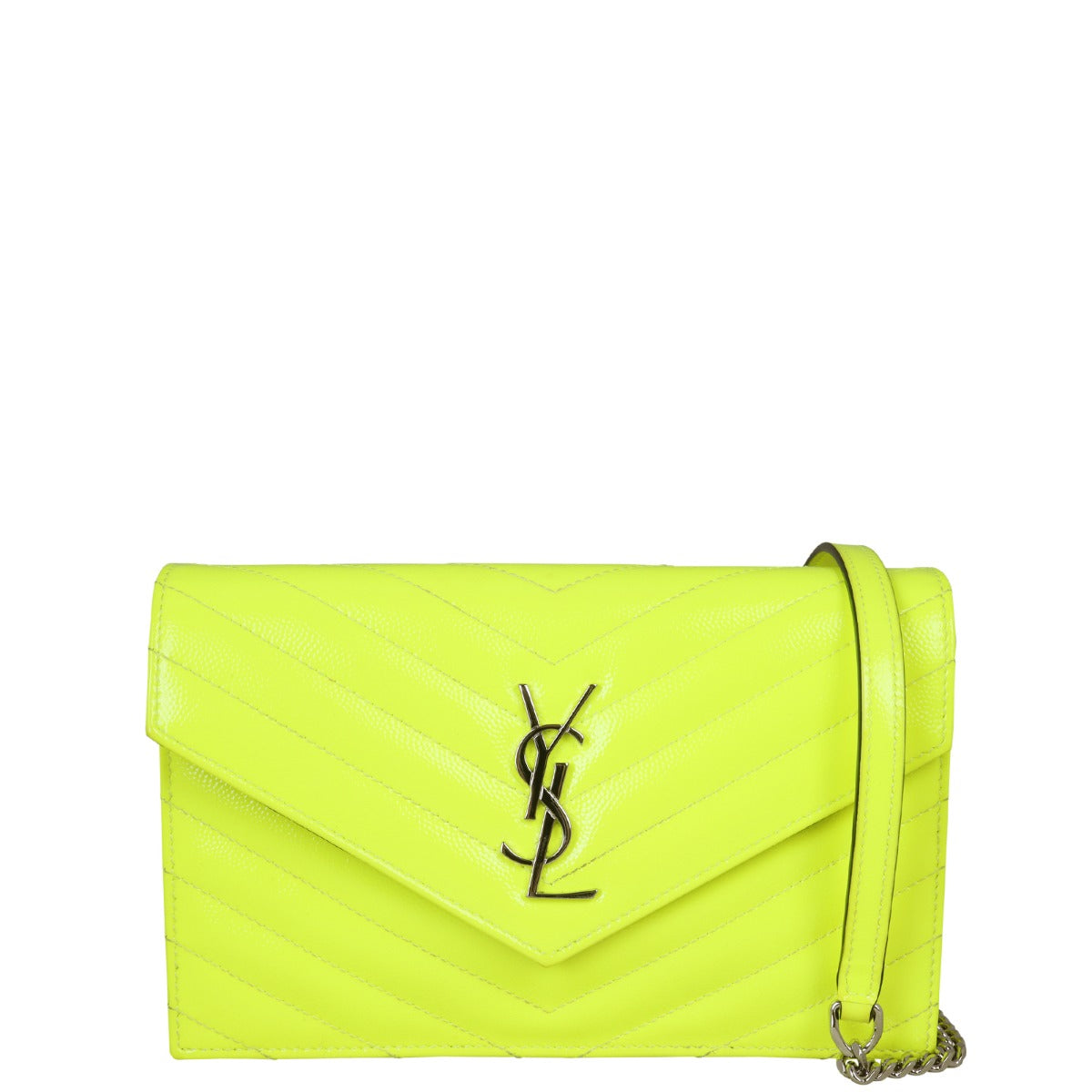 Saint Laurent Cassandre Chain Wallet Front with Strap