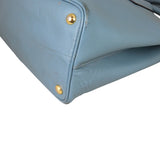 Prada Saffiano Cuir Double Bag Small Corner Closeup