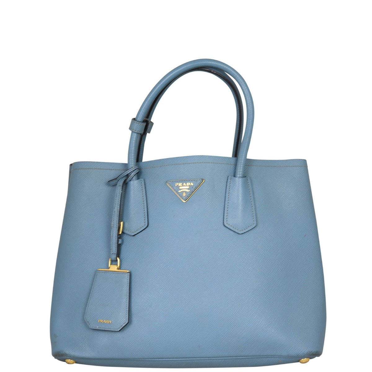 Prada Saffiano Cuir Double Bag Small Front