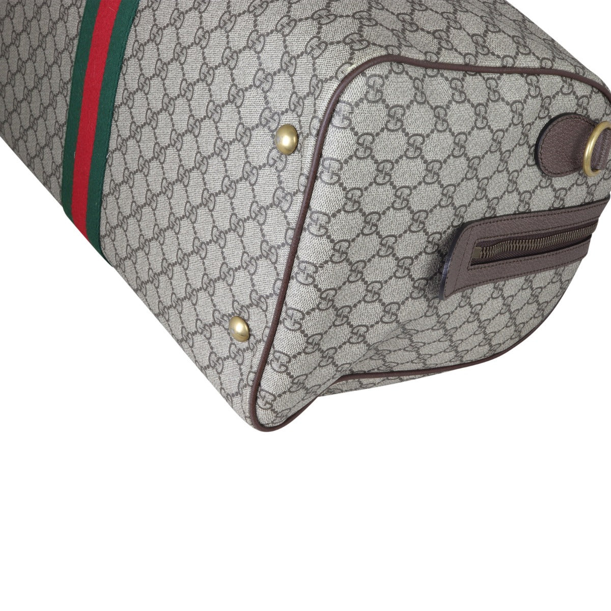 Gucci GG Supreme Ophidia Carry-On Duffle Medium Closeup