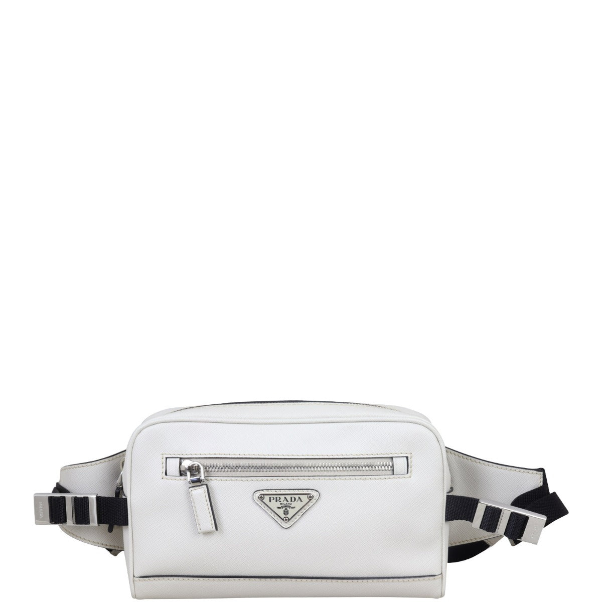 Prada Logo Saffiano Belt Bag Front