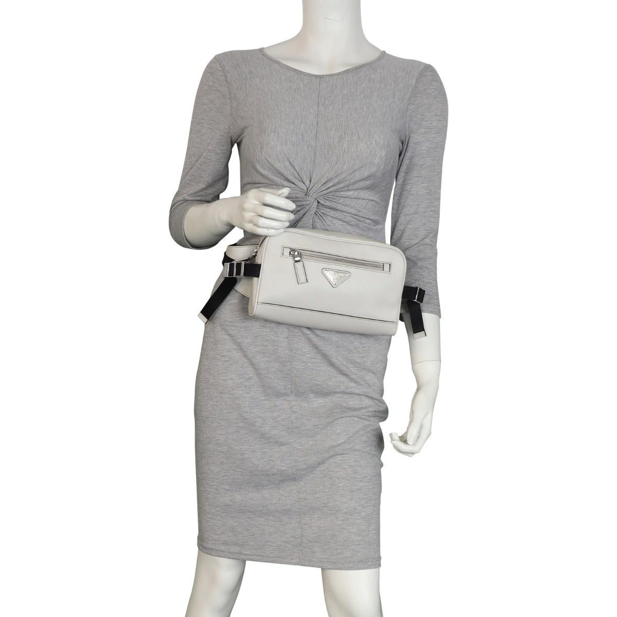 Prada Logo Saffiano Belt Bag Mannequin