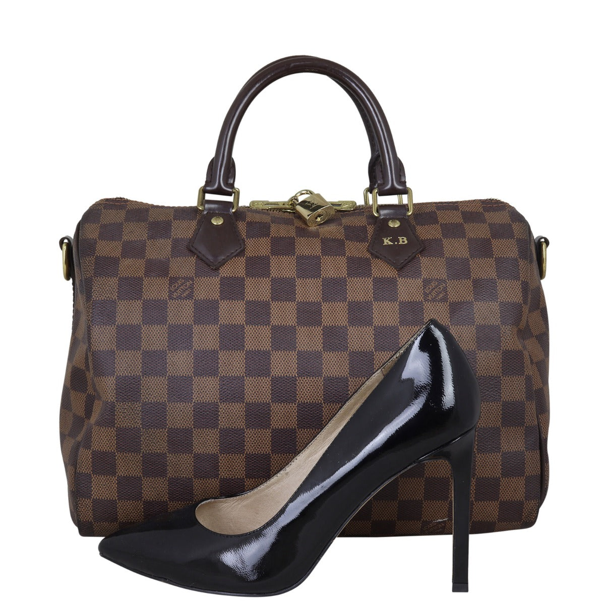 Louis Vuitton Speedy 30 Bandouliere Damier Ebene (hot stamping) Shoe
