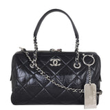 Chanel Calfskin Bowling Bag Small Front with Strap