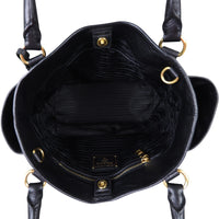 Prada Vitello Daino Side Pocket Tote Interior