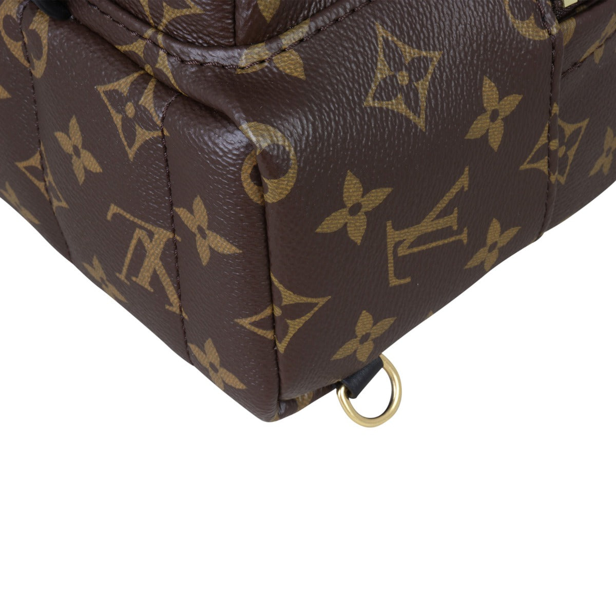 Louis Vuitton Palm Springs Mini Backpack Monogram Corner Closeup