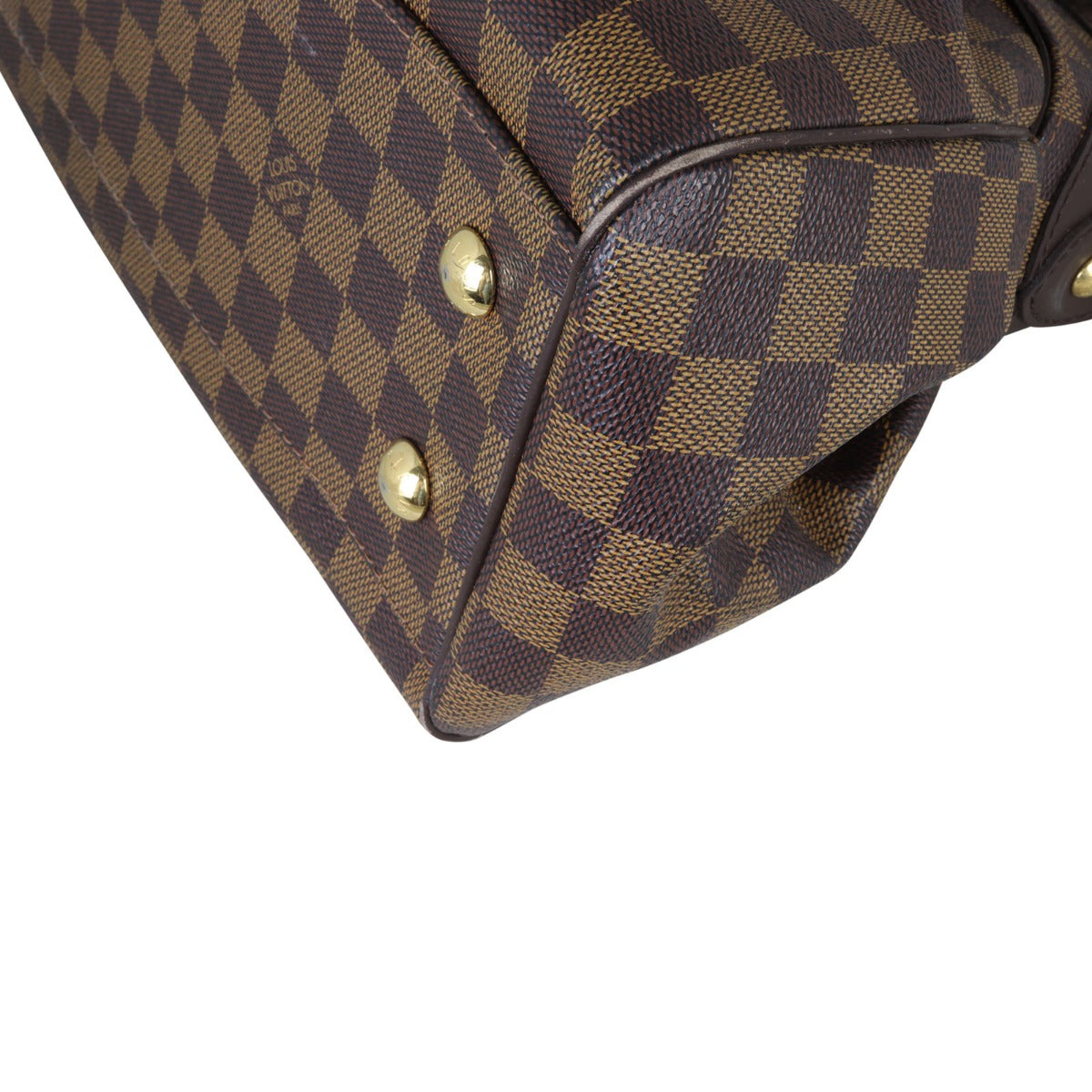 Louis Vuitton Trevi PM Damier Ebene Corner Closeup
