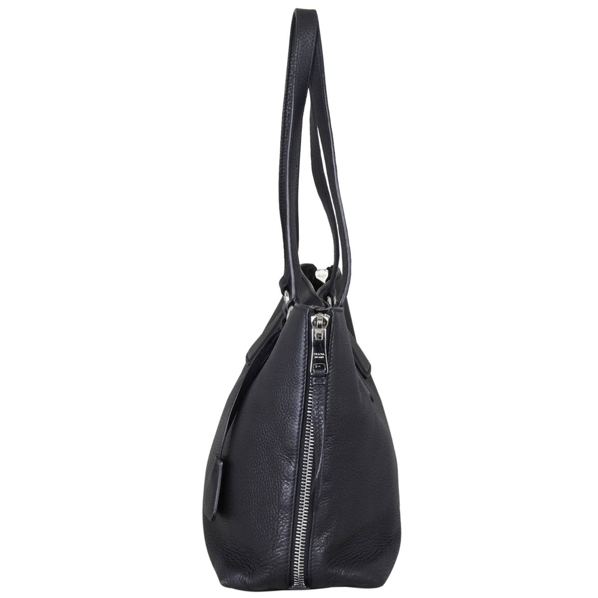 Prada Vitello Daino Zip Tote Side