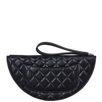 Chanel Metallic Wave Clutch Back