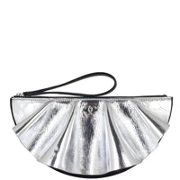Chanel Metallic Wave Clutch Front