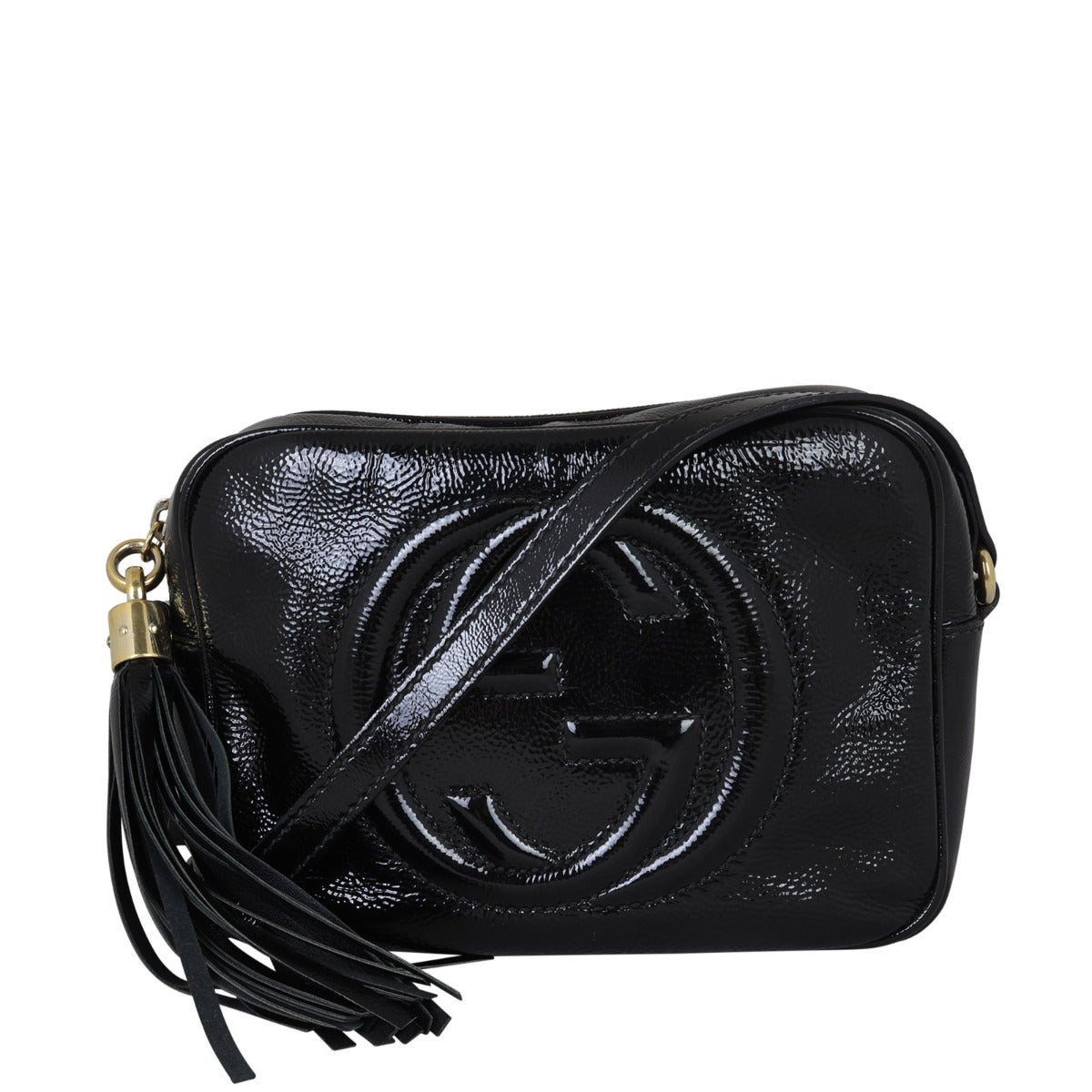 Gucci Soho Disco Small (patent) Front with Strap