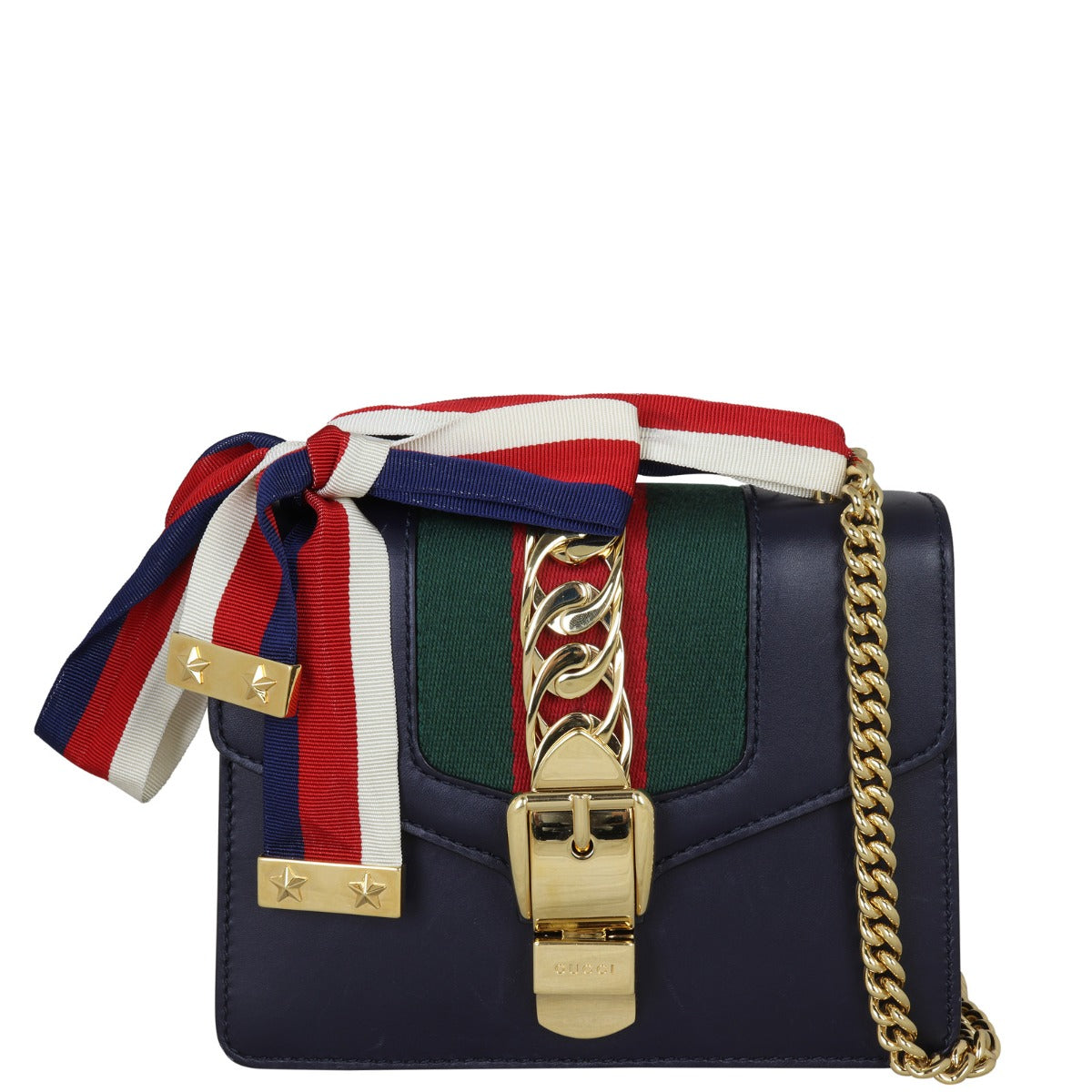 Gucci Sylvie Mini Chain Bag Front with Strap