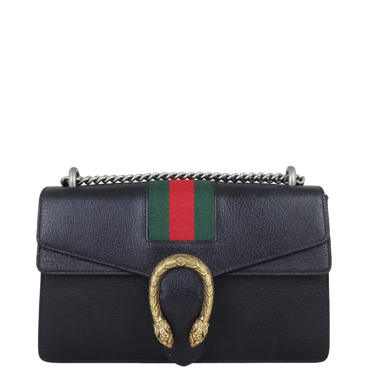 Gucci Dionysus Web Medium Leather Shoulder Bag Front