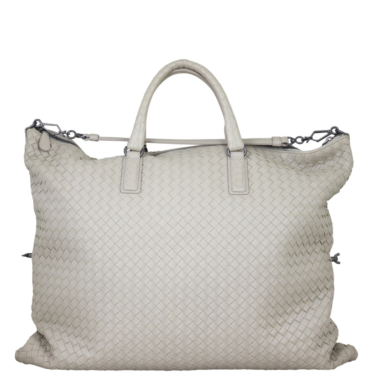 Bottega Veneta Intrecciato Nappa Convertible Tote Front with Strap