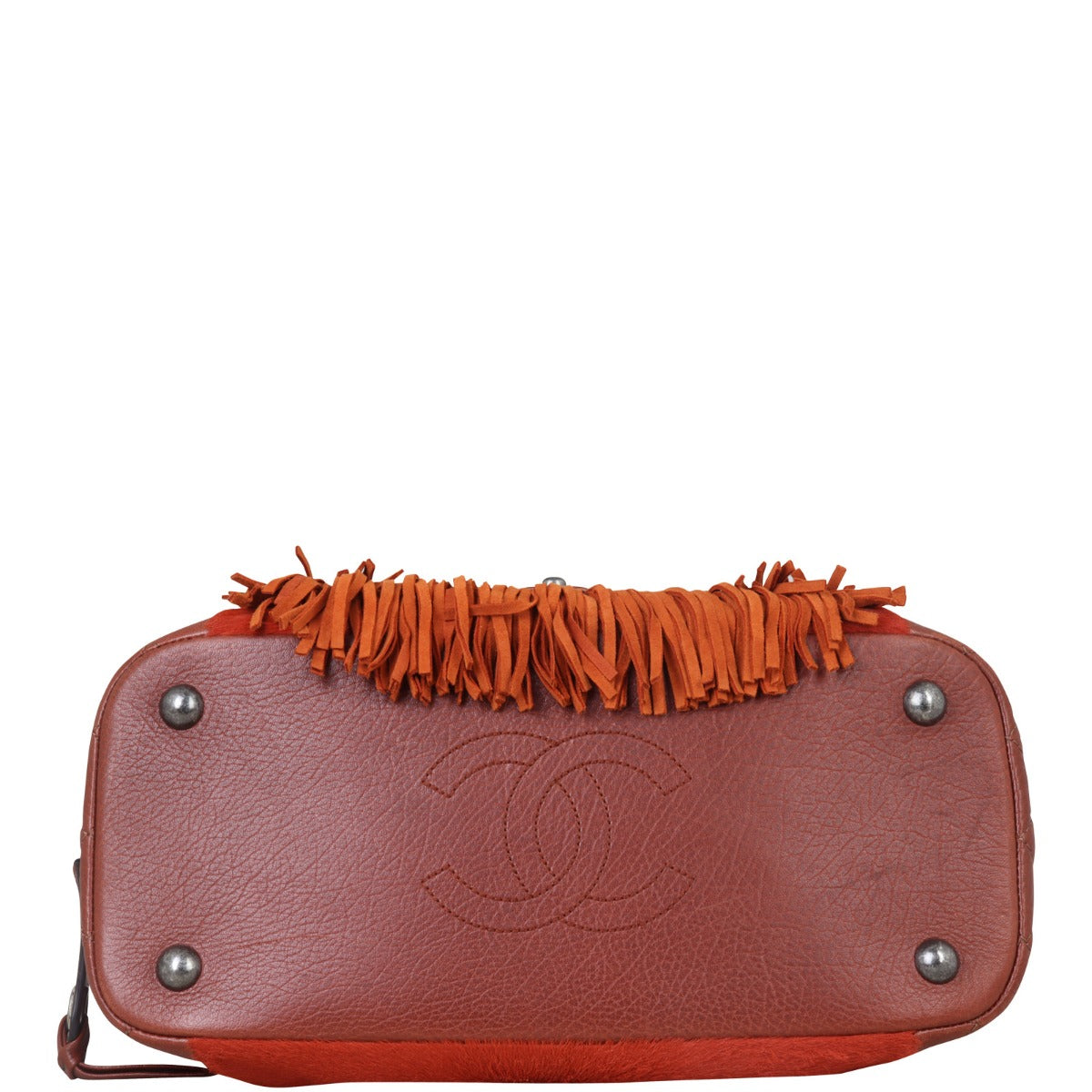 Chanel Pony Hair and Leather Paris-Dallas Bowling Fringe Bag Base