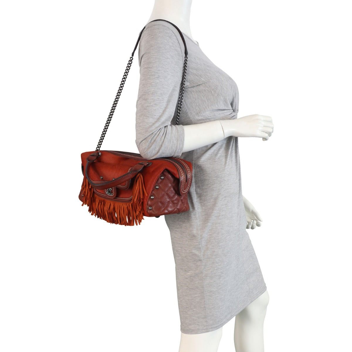 Chanel Pony Hair and Leather Paris-Dallas Bowling Fringe Bag Mannequin