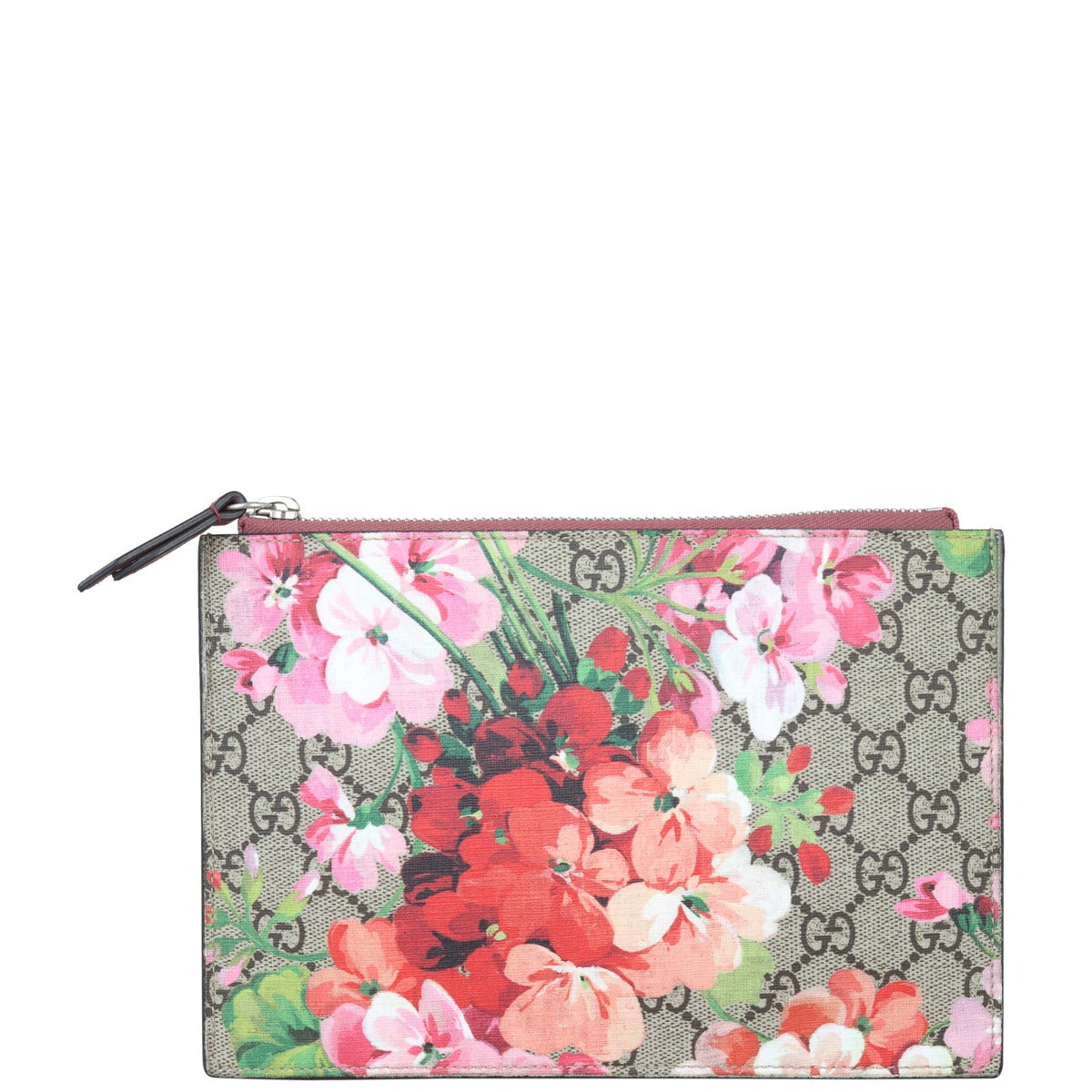 Gucci GG Supreme Blooms Zip Pouch Front