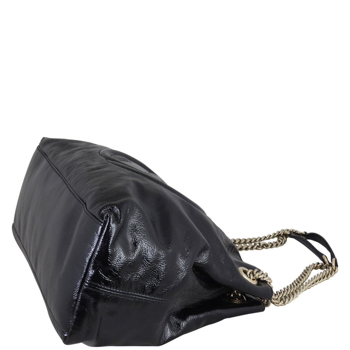 Gucci Soho Chain Shoulder Bag Medium Patent Corner Distance