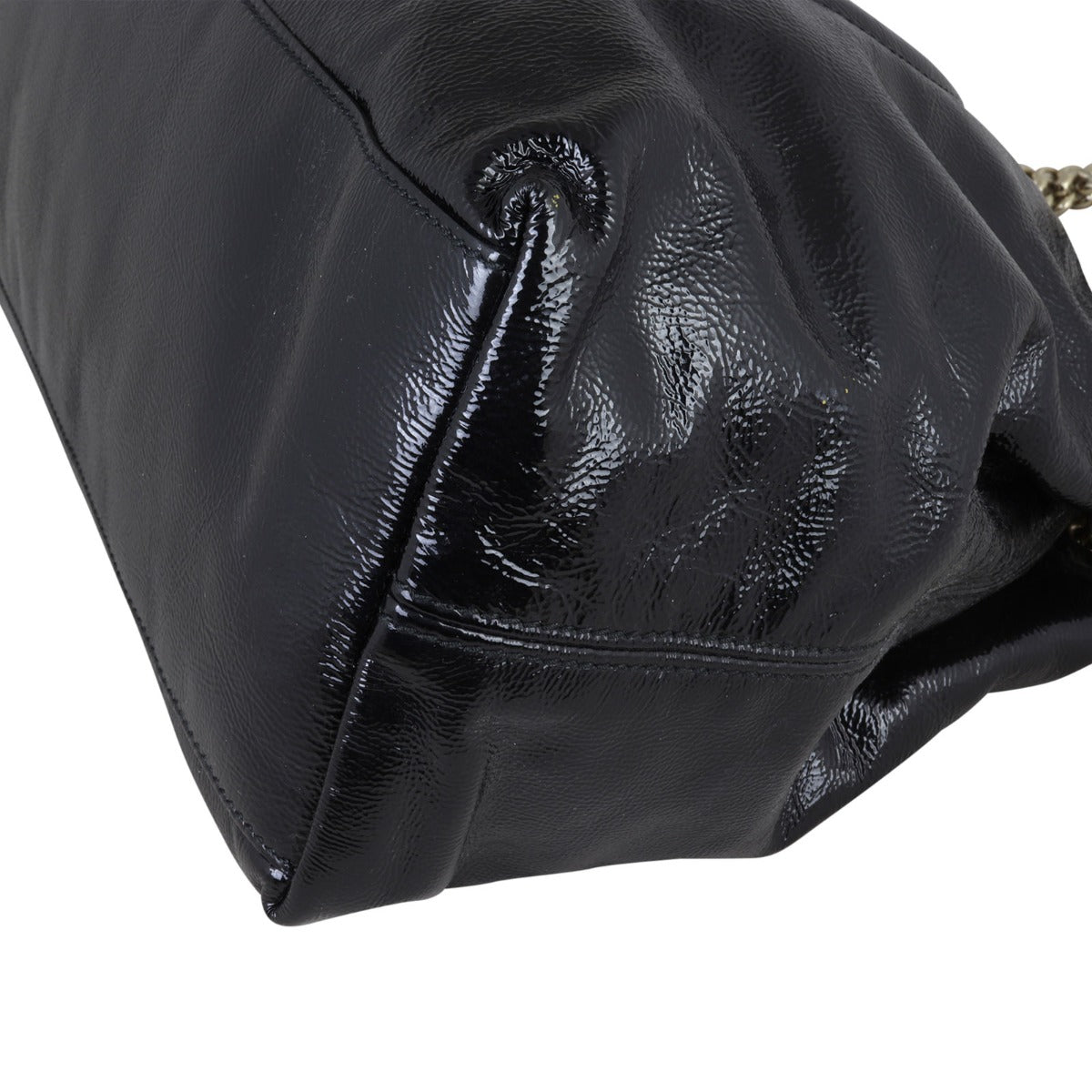 Gucci Soho Chain Shoulder Bag Medium Patent Corner Closeup